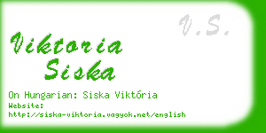 viktoria siska business card